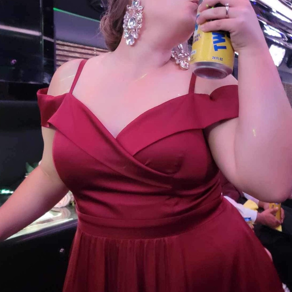 Burgundy dress